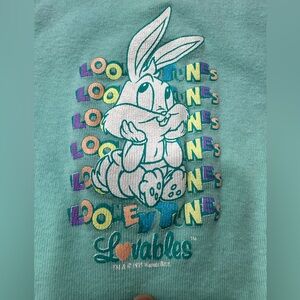 Vintage Looney Tunes infant blue onesie unisex.